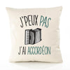 Housse de Coussin Premium accordéon Version Blanc - Coton Canvas Fairtrade Beige Idée Cadeau Décoration Canapé