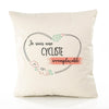 Housse de Coussin Premium Cycliste irremplaçable - Coton Canvas Fairtrade Beige Idée Cadeau Décoration Canapé
