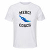 Maillot de Sport Homme pour Merci Coach - T-Shirt Respirant Polyester Manches Courtes - Cadeau Sportif Anniversaire Noël Fête des Pères