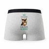 Caleçon Theo Le Plus Chouette - Humour Boxer Gris Idée Cadeau