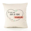 Housse de Coussin Premium cheffe de Cuisine irremplaçable - Coton Canvas Fairtrade Beige Idée Cadeau Décoration Canapé