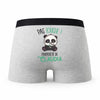 Caleçon Claudia Pas Touche Panda - Humour Boxer Gris Idée Cadeau