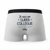 Caleçon Eddy Un Super Collègue - Humour Boxer Gris Idée Cadeau