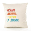 Housse de Coussin Premium Hicham Mythe Légende Vintage - Coton Canvas Fairtrade Beige Idée Cadeau Décoration Canapé 40x40