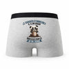 Caleçon Le Gardien Dimmeuble Panda Grain - Humour Boxer Gris Idée Cadeau