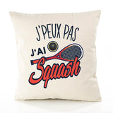Housse de Coussin Premium Squash Version Blanc - Coton Canvas Fairtrade Beige Idée Cadeau Décoration Canapé