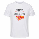 Maillot de Sport Homme pour Merci Agriculteur Genial - T-Shirt Respirant Polyester Manches Courtes - Cadeau Sportif Anniversaire Noël Fête des Pères