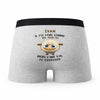 Caleçon Ivan Agneau - Humour Boxer Gris Idée Cadeau