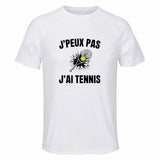 Maillot de Sport Homme Tennis J'peux Pas - T-Shirt Respirant Polyester Manches Courtes - Cadeau Sportif Anniversaire Noël Fête des Pères