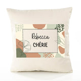 Housse de Coussin Femme Rebecca Chérie Design Graphique déco Salon canapé Chambre Cadeau Femme Anniversaire noël Coussin décoratif Motif Floral