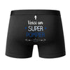 Caleçon Pompier Super - Dos - Humour Boxer Coton Motif Métier Idée Cadeau Anniversaire Noël Homme