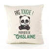 Housse de Coussin Premium Ghislaine Pas Touche Panda - Coton Canvas Fairtrade Beige Idée Cadeau Décoration Canapé 40x40