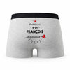 Caleçon Francois d'amour - Humour Boxer Gris Idée Cadeau
