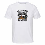 Maillot de Sport Homme Voyage Octogenaire - T-Shirt Respirant Polyester Manches Courtes - Cadeau Sportif Anniversaire Noël Fête des Pères