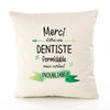 Housse de Coussin Premium Merci Dentiste Inoubliable Femme - Coton Canvas Fairtrade Beige Idée Cadeau Décoration Canapé
