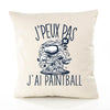 Housse de Coussin Premium Paintball Version Blanc - Coton Canvas Fairtrade Beige Idée Cadeau Décoration Canapé