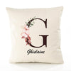 Housse de Coussin Premium Ghislaine Lettre - Coton Canvas Fairtrade Beige Idée Cadeau Décoration Canapé