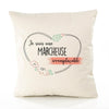 Housse de Coussin Premium Marcheuse irremplaçable - Coton Canvas Fairtrade Beige Idée Cadeau Décoration Canapé