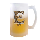 Verre à Bière Etan Lettre Viking | Chope de Bière Pinte | Idée Cadeau Prénom Motard Jeux de Rôle Vidéo Anniversaire Papa Collègue Départ Retraite Noël