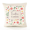 Housse de Coussin Femme Faustine d'amour Motif Floral déco Salon canapé Chambre Cadeau Femme Anniversaire noël Coussin décoratif Motif Floral