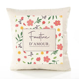 Housse de Coussin Femme Faustine d'amour Motif Floral déco Salon canapé Chambre Cadeau Femme Anniversaire noël Coussin décoratif Motif Floral