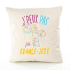 Housse de Coussin Premium épaulé jeté haltérophilie Version Blanc - Coton Canvas Fairtrade Beige Idée Cadeau Décoration Canapé