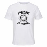 Maillot de Sport Homme Volleyball J'peux Pas - T-Shirt Respirant Polyester Manches Courtes - Cadeau Sportif Anniversaire Noël Fête des Pères