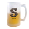 Verre à Bière Sasha Lettre Viking | Chope de Bière Pinte | Idée Cadeau Prénom Motard Jeux de Rôle Vidéo Anniversaire Papa Collègue Départ Retraite Noël