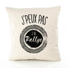 Housse de Coussin Premium Rallye Version Blanc - Coton Canvas Fairtrade Beige Idée Cadeau Décoration Canapé