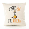 Housse de Coussin Premium Chicha Version Blanc - Coton Canvas Fairtrade Beige Idée Cadeau Décoration Canapé