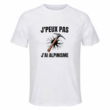Maillot de Sport Homme Alpinisme J'peux Pas - T-Shirt Respirant Polyester Manches Courtes - Cadeau Sportif Anniversaire Noël Fête des Pères