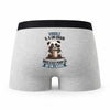 Caleçon Virgile Panda Grain - Humour Boxer Gris Idée Cadeau