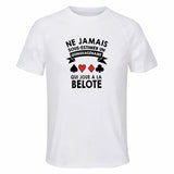 Maillot de Sport Homme Belote Copie 4 Quinquagenaire - T-Shirt Respirant Polyester Manches Courtes - Cadeau Sportif Anniversaire Noël Fête des Pères