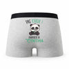 Caleçon Cynthia Pas Touche Panda - Humour Boxer Gris Idée Cadeau