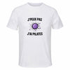 Maillot de Sport Homme Pilates J'peux Pas - T-Shirt Respirant Polyester Manches Courtes - Cadeau Sportif Anniversaire Noël Fête des Pères