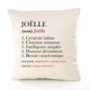 Housse de Coussin Premium Joëlle Définition - Coton Canvas Fairtrade Beige Idée Cadeau Décoration Canapé 40x40