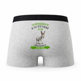 Caleçon Ce Pepinieriste Têtu comme Un Âne - Humour Boxer Gris Idée Cadeau