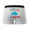 Caleçon Arbitre - Humour Boxer Gris Idée Cadeau Passion