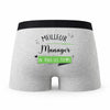 Caleçon Meilleur Manager de Tous Les Temps - Humour Boxer Gris Idée Cadeau