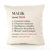 Housse de Coussin Premium Malik Définition - Coton Canvas Fairtrade Beige Idée Cadeau Décoration Canapé