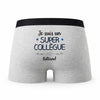 Caleçon Rolland Un Super Collègue - Humour Boxer Gris Idée Cadeau