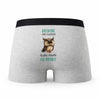 Caleçon Valentine la Plus Chouette - Humour Boxer Gris Idée Cadeau