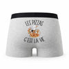 Caleçon Pizza - Humour Boxer Gris Passion Idée Cadeau