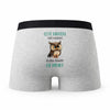 Caleçon Cette Karateka Caractère de Cochon - Humour Boxer Gris Idée Cadeau