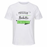Maillot de Sport Homme Meilleur Bichette De Tous Les Temps - T-Shirt Respirant Polyester Manches Courtes - Cadeau Sportif Anniversaire Noël Fête des Pères