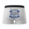 Caleçon Je ne suis Pas Super-héros mais Je suis Architecte - Humour Boxer Gris Cadeau