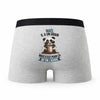 Caleçon Mael Panda Grain - Humour Boxer Gris Idée Cadeau