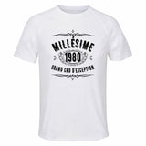 Maillot de Sport Homme 1980 Millesime Grand Cru Ministere Magie - T-Shirt Respirant Polyester Manches Courtes - Cadeau Sportif Anniversaire Noël Fête des Pères