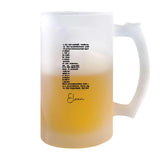 Verre à Bière Eloan Lettre Littérature | Chope de Bière Pinte | Idée Cadeau Prénom Livre Lecture Anniversaire Papa Collègue Départ Retraite Noël