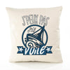 Housse de Coussin Premium Voile Version Blanc - Coton Canvas Fairtrade Beige Idée Cadeau Décoration Canapé